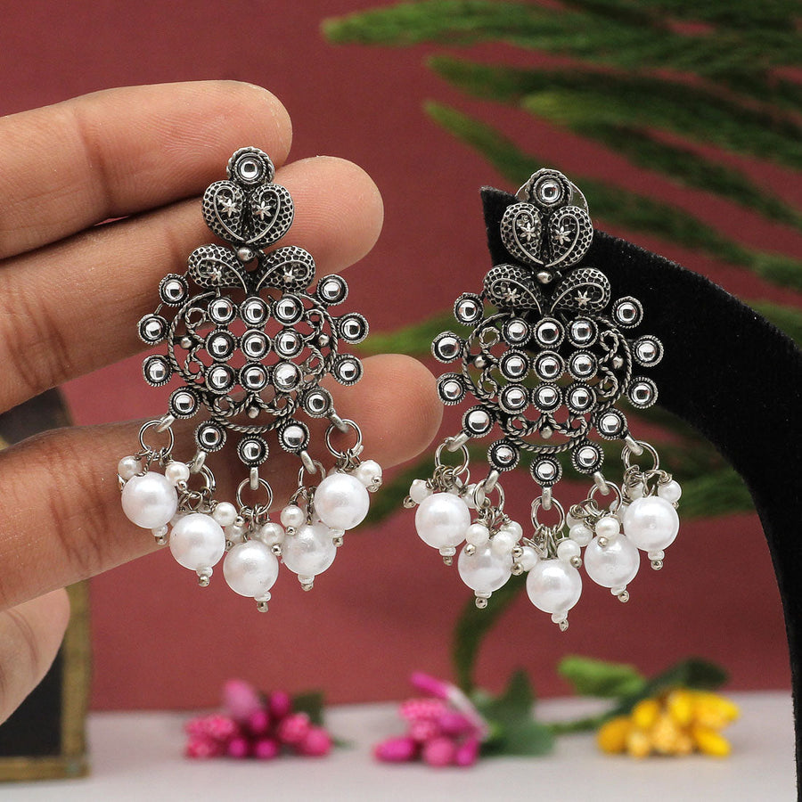 Traditional Earring Collection Oxidized Silver Plated Jhumka Fashion  Earrings for Women and Girls - Gem O Sparkle