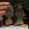 Gold Color Oxidised Earrings (GSE2674GLD)