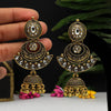 Gold Color Oxidised Earrings (GSE2677GLD)