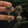 Gold Color Oxidised Earrings (GSE2685GLD)