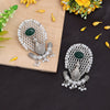 Green Color Peacock Inspired Oxidised Earrings (GSE2764GRN)