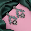 Pista Green Color Oxidised Earrings (GSE2769PGRN)