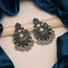 Pista Green Color Oxidised Earrings (GSE2782PGRN)