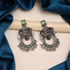 Pista Green Color Oxidised Earrings (GSE2784PGRN)