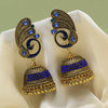 Blue Color Oxidised Big Jhumka Earrings (GSE2787BLU)