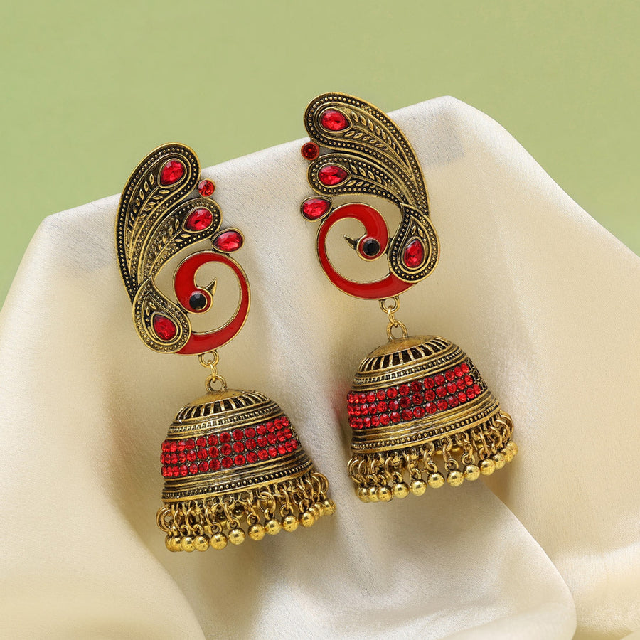 Shop Rubans Silver-Plated Handcrafted Pearls Jhumka Earrings Online at  Rubans