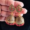 Red Color Oxidised Earrings (GSE2791RED)
