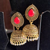 Red Color Oxidised Earrings (GSE2792RED)