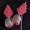 Red Color Oxidised Earrings (GSE2796RED)