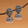 Silver Color Goddess Laxmi Temple Oxidised Earrings (GSE2807SLV)