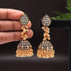 Gold Color Oxidised Earrings (GSE2809GLD)