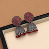 Red Color Oxidised Earrings (GSE2811RED)