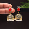 Red Color Oxidised Earrings (GSE2815RED)