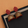 Red Color Oxidised Earrings (GSE2817RED)