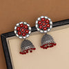 Red Color Oxidised Earrings (GSE2818RED)