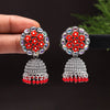 Red Color Oxidised Earrings (GSE2818RED)