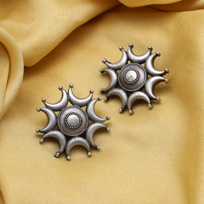 Silver Color Oxidised Earrings (GSE2821SLV)