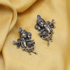 Silver Color Lord Radha Krishna Oxidised Earrings (GSE2826SLV)