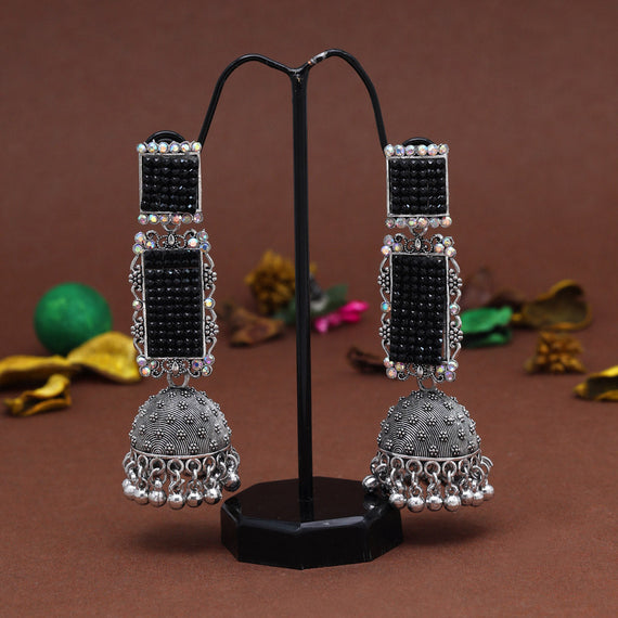 Yellow Chimes Earrings for Women and Girls Traditional Silver Oxidised –  YellowChimes