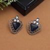 Blue Color Monalisa Stone Oxidised Earrings (GSE2829BLU)
