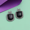 Black Color Monalisa Stone Oxidised Earrings (GSE2830BLK)