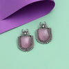 Pink Color Monalisa Stone Oxidised Earrings (GSE2830PNK)