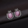 Pink Color Monalisa Stone Oxidised Earrings (GSE2830PNK)
