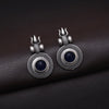 Blue Color Monalisa Stone Oxidised Earrings (GSE2832BLU)