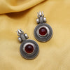 Maroon Color Monalisa Stone Oxidised Earrings (GSE2832MRN)