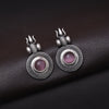 Pink Color Monalisa Stone Oxidised Earrings (GSE2832PNK)