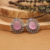 Pink Color Monalisa Stone Oxidised Earrings (GSE2833PNK)