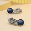 Blue Color Monalisa Stone Oxidised Earrings (GSE2838BLU)