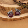 Maroon Color Monalisa Stone Oxidised Earrings (GSE2839MRN)