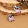 Pink Color Monalisa Stone Oxidised Earrings (GSE2839PNK)