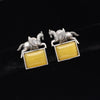 Yellow Color Monalisa Stone Oxidised Earrings (GSE2839YLW)