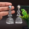 Silver Color Oxidised Palki Earrings (GSE2841SLV)