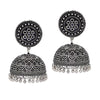 Party Wear Oxidised Silver Jhumka Earrings (GSE481SLV)