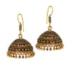 Amazing Indian Jhumki Oxidised Black Metal Handmade Brass Earrings (GSE490GLD)