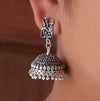 Splendid Design Shiva Silver Oxidised Earrings (GSE537SLV)