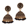 Rajasthani Traditional Wedding Collection Gold Oxidised Black Color Jhumki Earrings (GSE600)