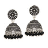 Oxidised Silver Plated Black Color Earrings Jewellery (GSE676BLK)