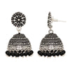 Oxidised Silver Plated Black Color Earrings Jewellery (GSE676BLK)