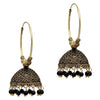Black Color Beads Traditional Jhumka Earrings (GSE814BLK)