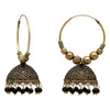 Black Color Beads Traditional Jhumka Earrings (GSE814BLK)
