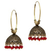 Festive Collection Maroon Color Beads Jhumka Earrings (GSE814MRN)