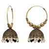 Partywear Special Black & White Color Beads Jhumka Earrings (GSE814WHTBLK)