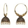 White Color Beads Traditional Jhumka Earrings (GSE814WHT)