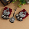 Black Color Oxidised Earrings Tikka Set (GSMTE101BLK)