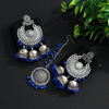 Blue Color Oxidised Earrings Tikka Set (GSMTE101BLU)