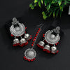 Red Color Oxidised Earrings Tikka Set (GSMTE101RED)